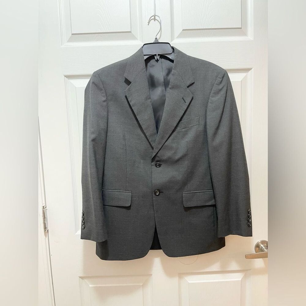Kilburne And Finch Mens 2 Button Blazer 36S 30W Gray Wool Blend Suit Jacket
